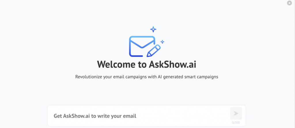 Show AI helps you generate mass emails